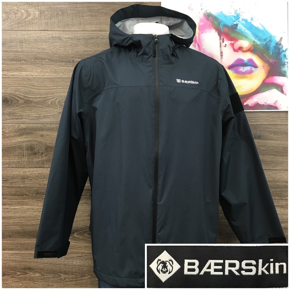 Baerskin Rain Jacket Hooded Waterproof Windbreaker Mens 2XL
